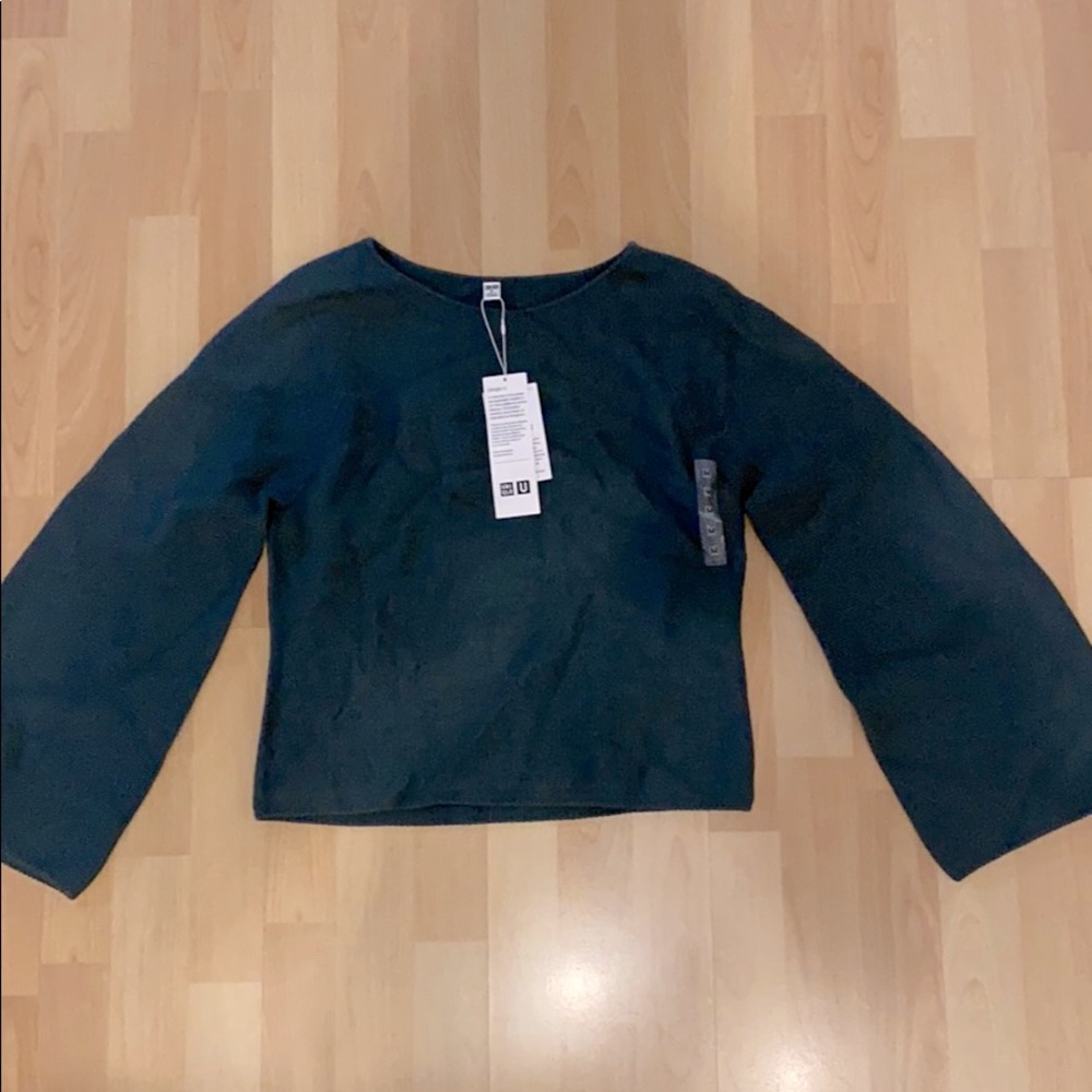 Olive Bell Sleeved Wool Sweater